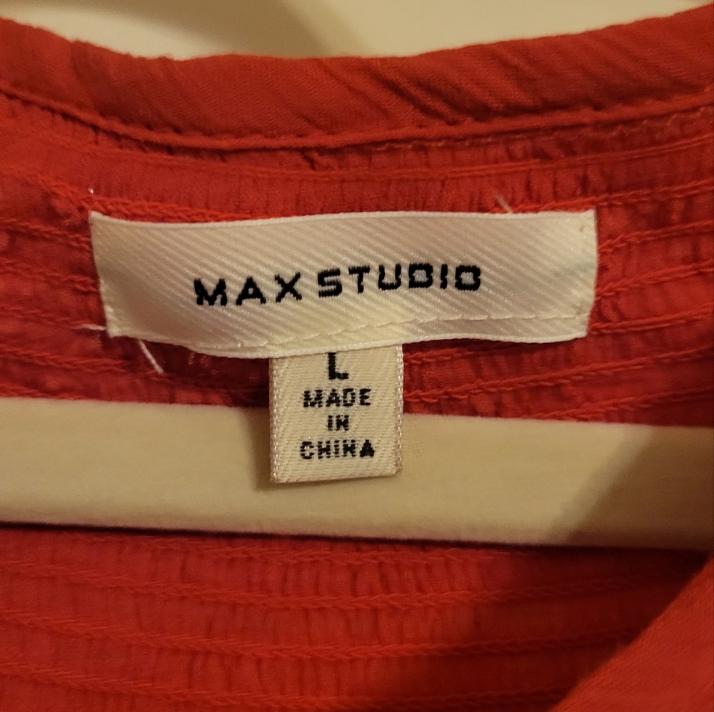 MAX STUDIO Coral smocked dress - Picture 4 of 7